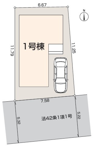 練馬区関町北4丁目　新築一戸建　西武新宿線　武蔵関の区画図