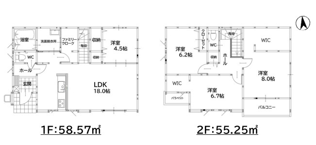 【間取り】 | 福岡市東区香住ケ丘5丁目2期　1号棟（全1棟）【仲介手数料無料・0円】 | 平日、土日祝日もお好きな日時にご見学可能です。お気軽にお問合せ下さい。