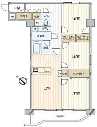 トーア平井マンションの間取り|南西向き・3方角部屋につきまして日当たり・通風・眺望良好。新規リノベーション施工が完了いたしましたのでいつでも内覧が可能です。