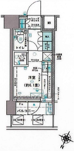 コムレジ赤羽学生棟の間取り