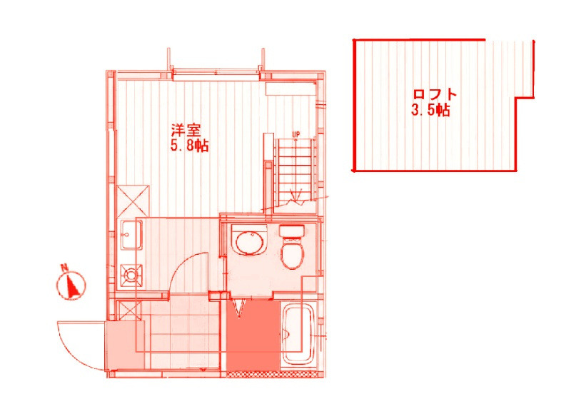 横浜市戸塚区矢部町のアパートの間取り