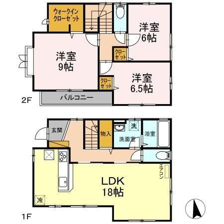 【間取り】 | 佐倉市上座貸家