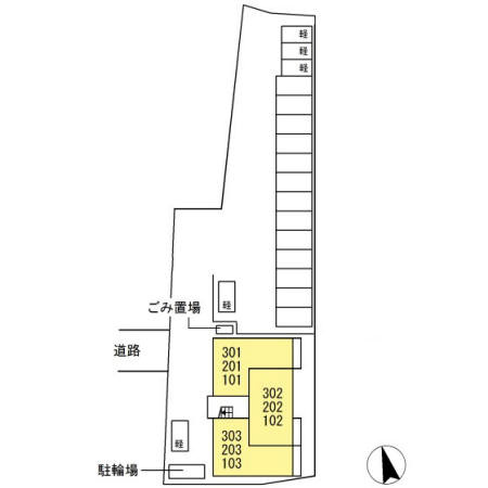 エーデルハイム厚南中央の区画図