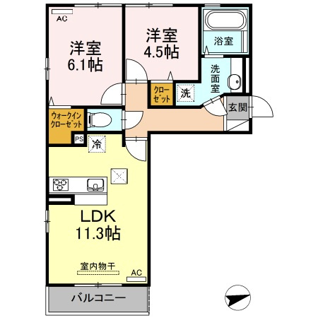 エーデルハイム厚南中央の間取り