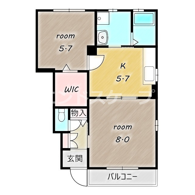 ラ・アムールの間取り|高崎、前橋のお部屋探しはエンドスケープまで！お客様の理想お聞かせ下さい♪