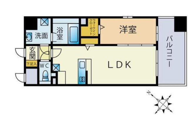 Liaison博多駅東(リエゾン博多駅東)の間取り|使いやすい間取りです。