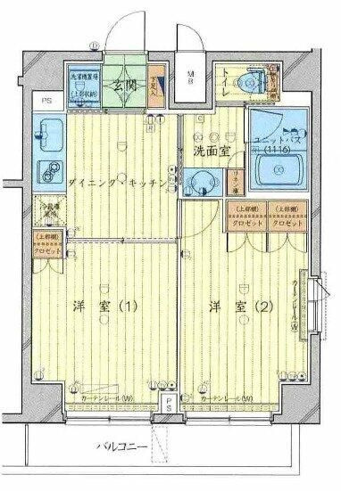 ルーブル都立家政伍番館の間取り|間取りです。