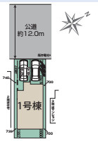 さいたま市見沼区東大宮6丁目　新築一戸建て　ブルーミングガーデンウッディエ　01の区画図|1号棟