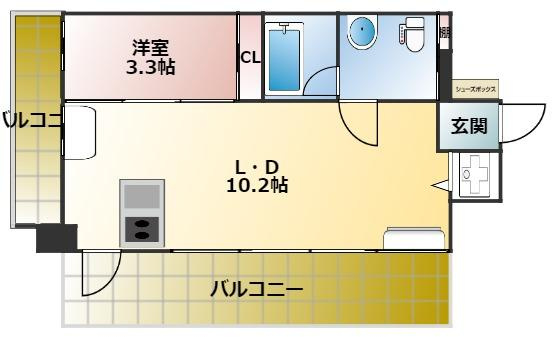 【間取り】 | 西新テングッドシティSAVOY