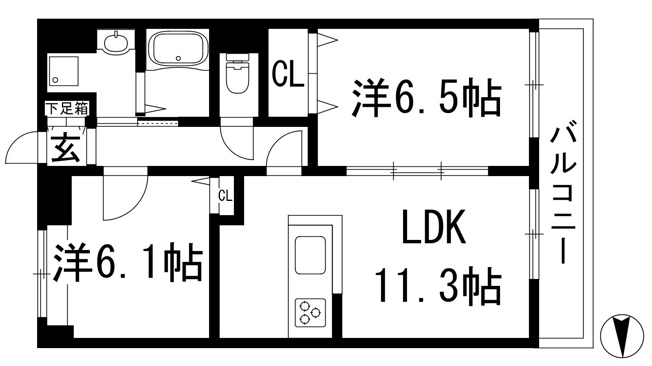 【間取り】 | グラシス池尻