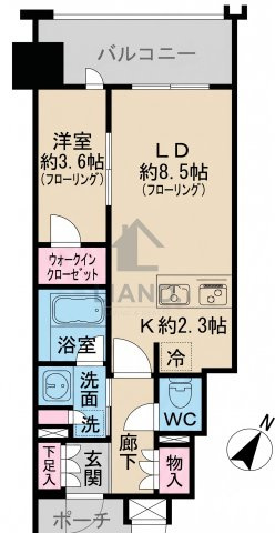 ＭＪＲ博多ザ・レジデンス　住吉小学校区の間取り|ＭＪＲ博多ザ・レジデンス