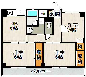 ビレッジハウス山本の間取り