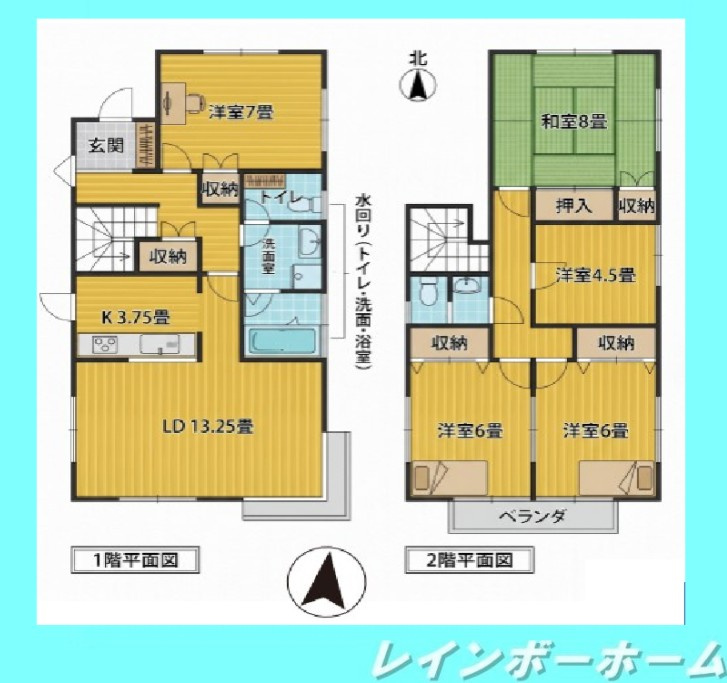 野田市五木新町戸建て　仲介手数料（賃料の1.10ヵ月）の50％OFF対象物件！の間取り