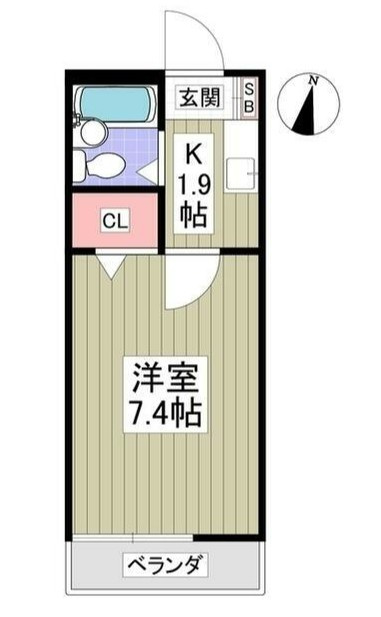 川崎市多摩区西生田３丁目のアパートの間取り