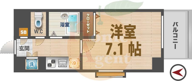 【間取り】 | プレール高円寺 | 1Kのお部屋。