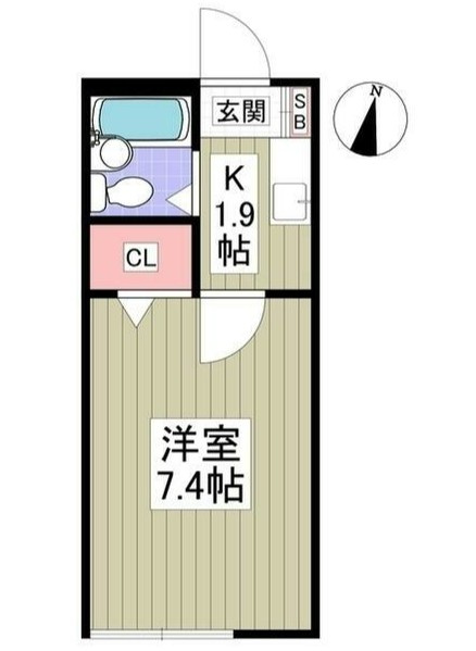 川崎市多摩区西生田３丁目のアパートの間取り