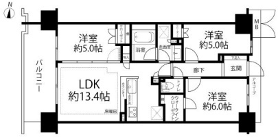 シャリエ清澄白河の間取り