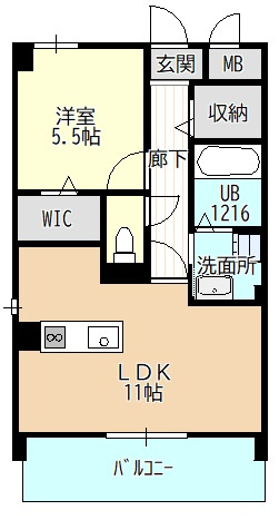 フェリオ（Ｆｅｒｉｏ）新西の間取り