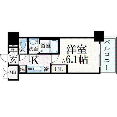 プレサンス THE MOTOYAMAの間取り