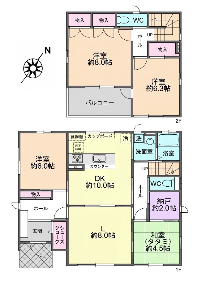 熊谷市新堀　戸建の間取り
