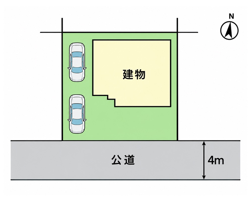 熊谷市新堀　戸建の区画図