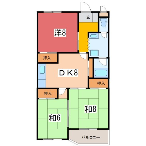 ハイムFの間取り