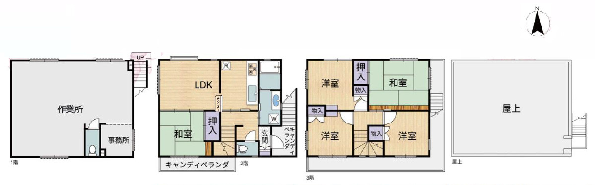 荒川区東日暮里１丁目のビルの間取り