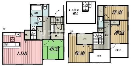 桜木北３－１８－３９－４戸建の間取り