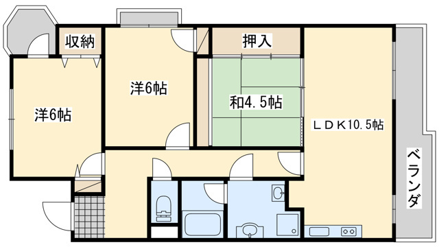 【間取り】 | サンメゾン二色