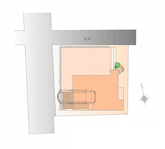 【区画図】 | 【現地内覧会】中野区上高田1丁目　新築戸建　12990万円 | 道路×通路の角地のような開放感ある立地です。