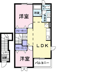 【間取り】 | グリーン・ヒル　Ａ | 間取図