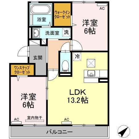 パルク　アミティエ　Ⅰの間取り