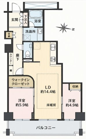 アトラスタワー小石川の間取り