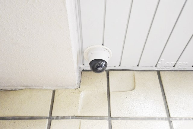 【防犯設備】 | レイクヒル長原 | 建物や敷地の隅々に目を光らせる防犯カメラが設置されています。現地を見学される際には、カメラの存在やその台数にも意識を払ってみてください。～即日のご見学可能～　お問合せはお気軽にどうぞ。