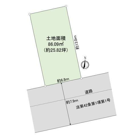 浪速区幸町　売土地の土地図