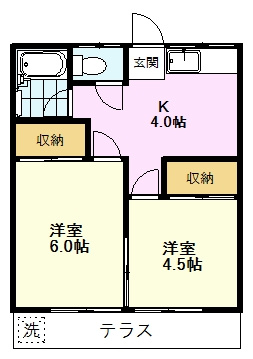 【間取り】 | 第一立石荘 | 第一立石荘 102号室間取り