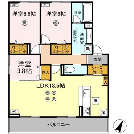 TORISIA平和の間取り
