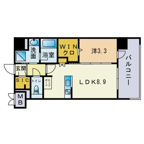 シーズンフラッツ平尾の間取り|間取図