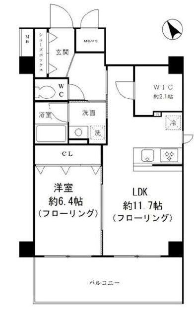 川崎市麻生区上麻生５丁目の賃貸マンションの間取り