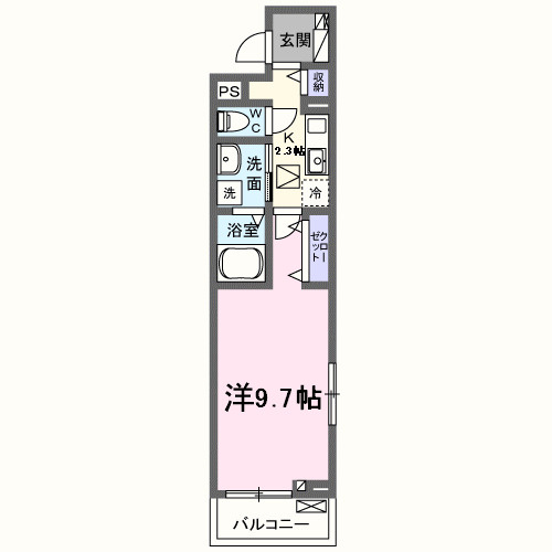 ベルドミール美野島の間取り|使いやすい間取りです。