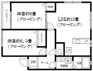 【間取り】 | コーポワセダ | 間取りです。