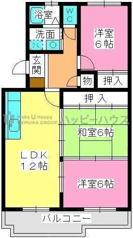 レークサイドパーク２の間取り|間取り図