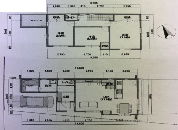 南多聞台３丁目　中古戸建の間取り