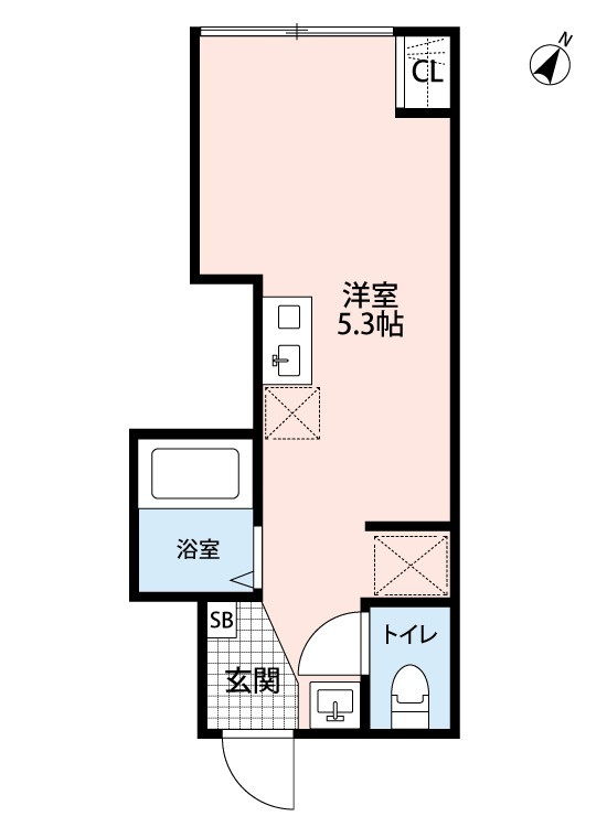 葛飾区新小岩１丁目のアパートの間取り