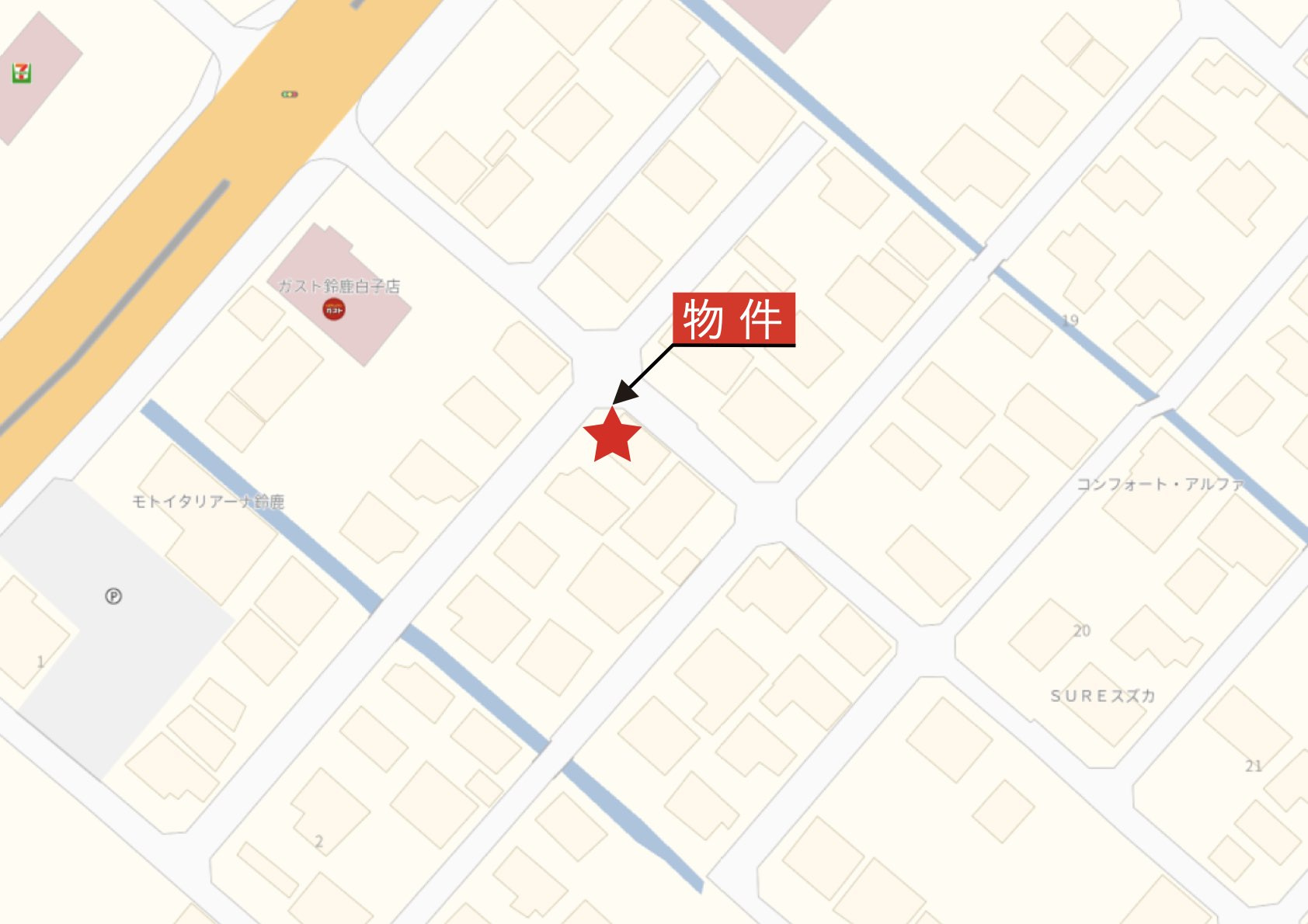 鈴鹿市寺家5丁目の地図|詳細Map