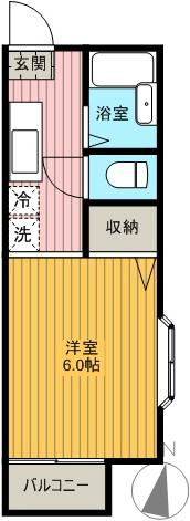【間取り】 | コーポオキノB棟 | リフォーム中の為、室内写真準備中