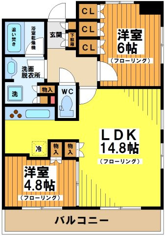 【間取り】 | パークアクシス幡ヶ谷