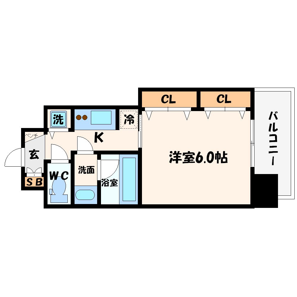 アクアプレイス梅田IIIの間取り|アクアプレイス梅田III　開放感ある間取り