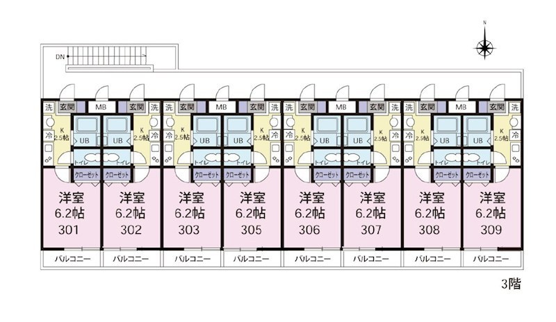 草加市吉町２丁目のアパートの間取り