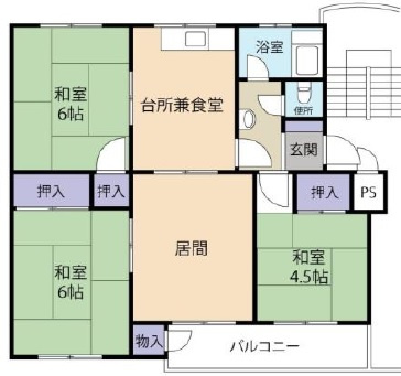 神陵台東住宅47号棟の間取り